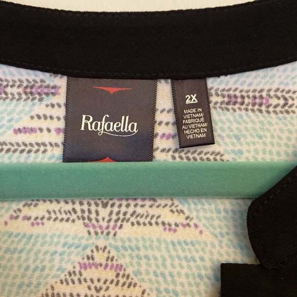 💜NWT Rafaella Modern Aztec Print Tunic Length Women’s size 2X - Picture 7 of 9